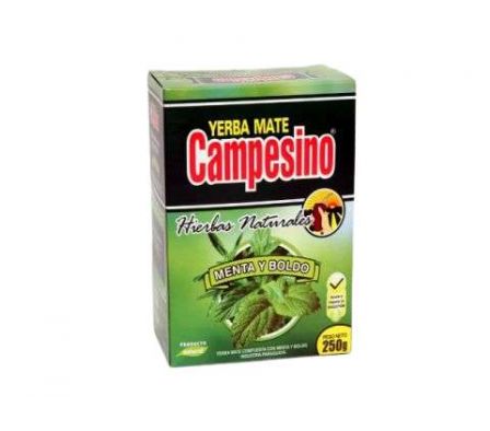 YERBA MATE CAMPESINO H. NAT. MENTA Y BOLDO 250GR
