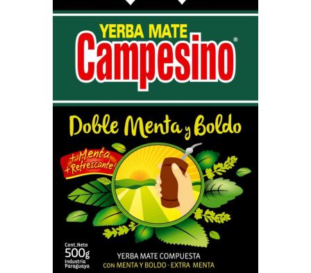 YERBA MATE CAMPESINO DOBLE MENTA Y BOLDO 500GR