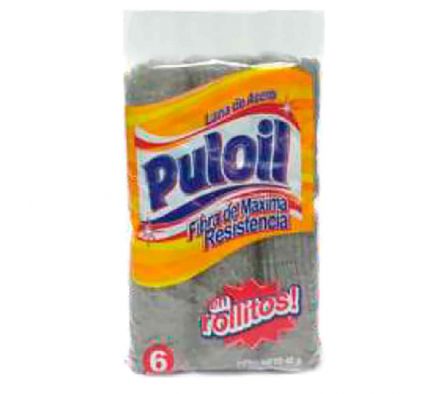 LANA DE ACERO PULOIL ROLLITOS 6UN