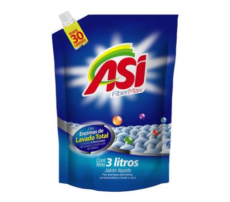 DETERGENTE LIQUIDO ASI MAX  P/ROPA 3 LITRO 
