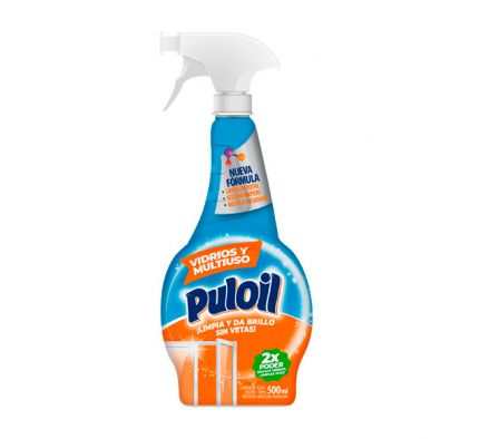 LIMPIADOR LIQUIDO PULOIL P/VIDRIO Y MULTIUSO 500ML