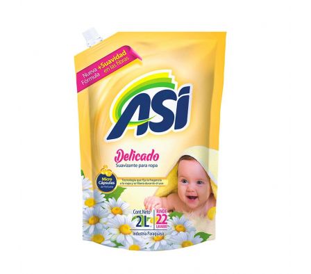 SUAVIZANTE P/ROPA ASI LIQ DELICADO 2 LITROS