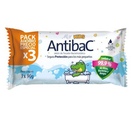 PACK JABON MAR ANTIBAC KIDS 90GR