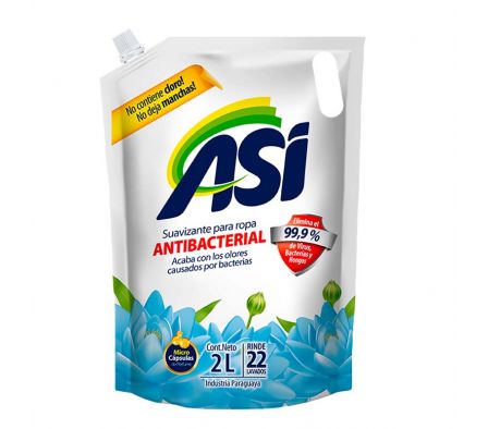 SUAVIZANTE ASI P/ROPA ANTIBACTERIAL 2L