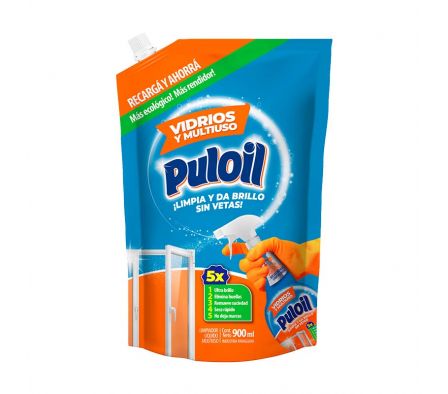 LIMPIADOR LIQUIDO PULOIL VIDRIO 900ML