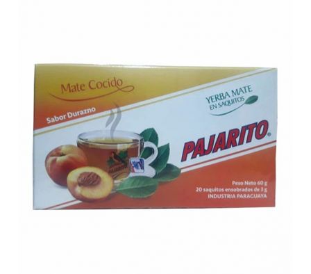 MATE COCIDO PAJARITO DURAZNO EN SAQUITOSX20UN 60g.