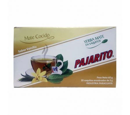 MATE COCIDO PAJARITO VAINILLA EN SAQUITOSX20UN 60g