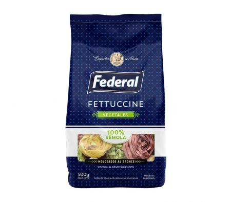 FIDEOS FEDERAL SEMOLA FETTUCCINE VEGETALES 500GR
