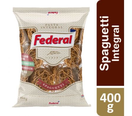 FIDEO FEDERAL SPAGUETTI INTEGRAL 400GR 