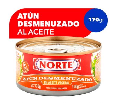 ATUN NORTE GRATED EN ACEITE 170GR