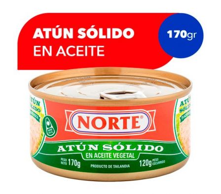 ATUN NORTE SOLIDO EN ACEITE 170GR