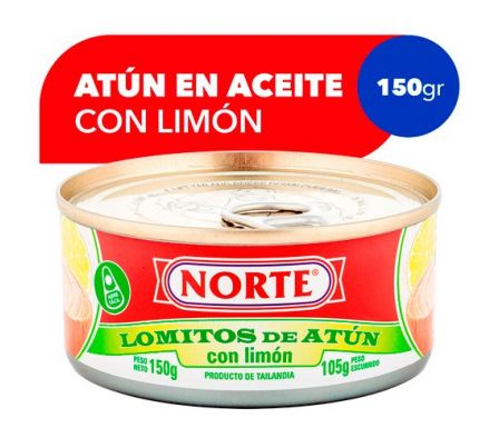 ATUN NORTE EN ACEITE C/LIMON 150GR