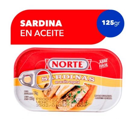 SARDINA NORTE EN TOMATE 125GR