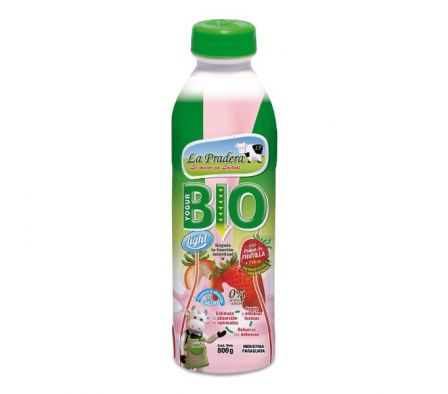 YOGUR LA PRADERA C/PULPA FRUTILLA LIGHT 800CC