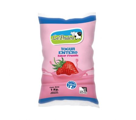 YOGUR LA PRADERA FRUTILLA SACHET 1L