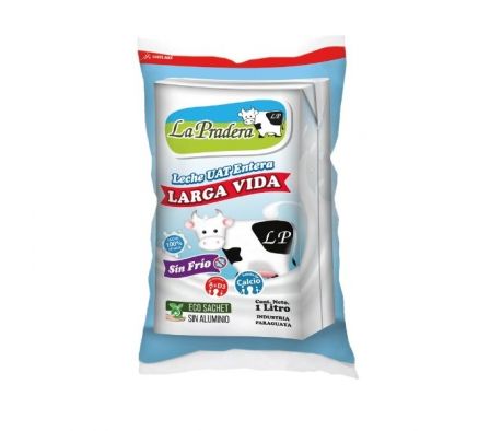 LECHE LA PRADERA ULTRAPASTEURIZADA SACHET 1LT.