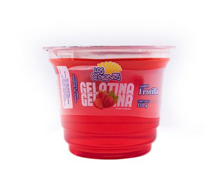 GELATINA LOS COLONOS FRUTILLA POTE 110GR