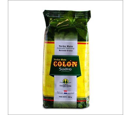 YERBA MATE COLON MOLIENDA GRUESA SUAVE 500 GR.