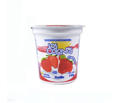 YOGUR LOS COLONOS FRUTILLA 140GR