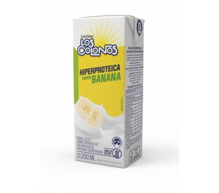 LECHE HIPERPROTEICA LOS COLONOS BANANA UAT 200ML