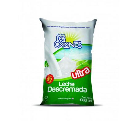 LECHE DESCREMADA LOS COLONOS SACHET ULTRA 1LT