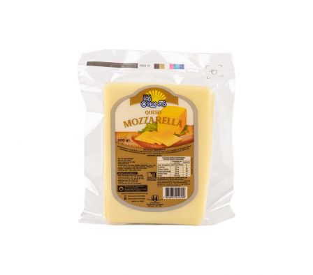 QUESO MOZZARELLA LOS COLONOS FETEADO 200GR