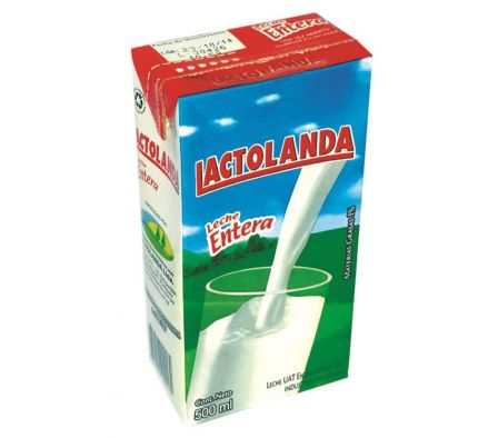 LECHE LACTOLANDA UAT LARGA VIDA ENTERA 500ML