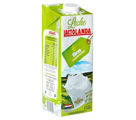 LECHE LACTOLANDA SEMI DESCREMADA C/FIBRAS UAT 1LT
