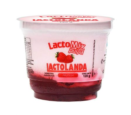 YOGUR LACTOLANDA PULPA FRUTILLA 120GR