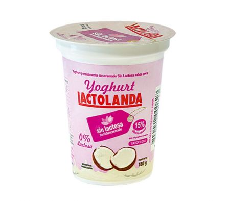 YOGUR LACTOLANDA SEMIDESCREM S/LACTOSA COCO 180GR