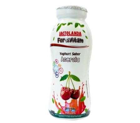 YOGUR LACTOLANDA FORTIVITAM SEMIDESC ACEROLA 180GR