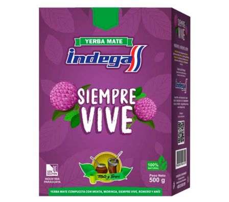 YERBA MATE INDEGA SIEMPRE VIVE 500GR