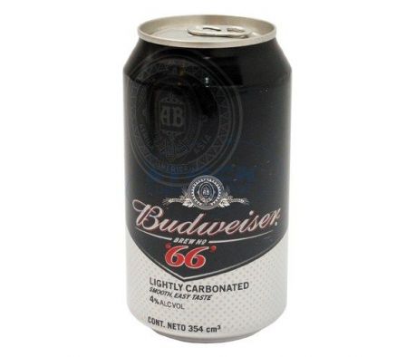 CERVEZA BUDWEISER 66 LATA NEGRA 354ML