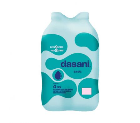 AGUA MINERAL DASANI SIN GAS 2.250ML PACK 4