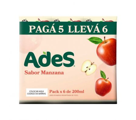 PACK JUGO ADES MANZANA 200ML