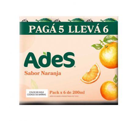 PACK JUGO ADES NARANJA 200ML