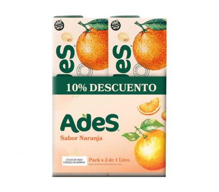 PACK JUGO ADES NARANJA 1L
