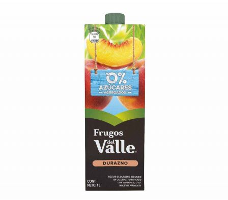 JUGO FRUGOS DEL VALLE DURAZNO CERO AZUCAR 1LT
