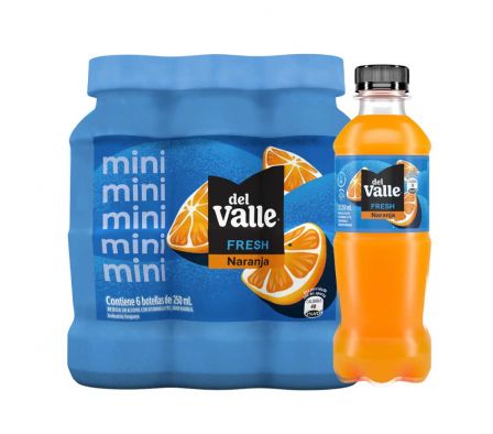 PACKX6 JUGO FRUGOS DEL VALLE FRESH NARANJA 250ML