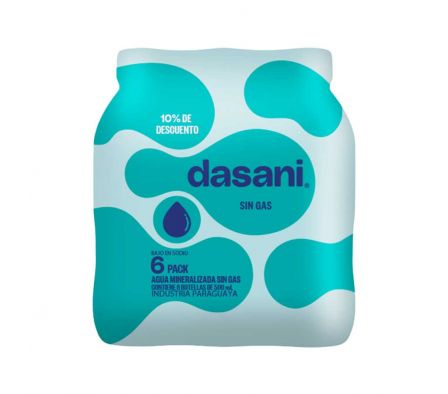 AGUA DASANI ECO SIN GAS 500 ML PET PACK 10% DESCUE