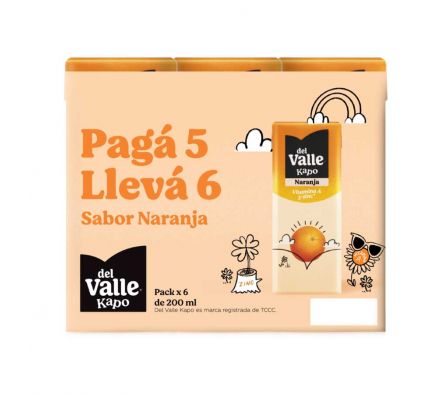 PACK JUGO DEL VALLE KAPO NARANJA 200ML 