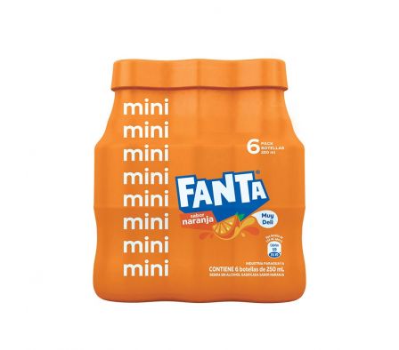 PACK GASEOSA FANTA NARANJA 250ML X6