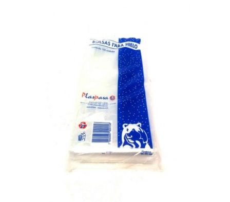 BOLSA PLASPASA P/HIELO 100UN