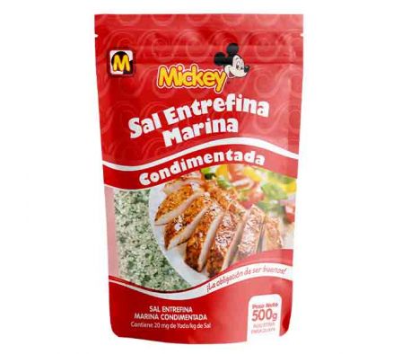 SAL MARINA MICKEY ENTRE FINA CONDIMENTADA 500GR