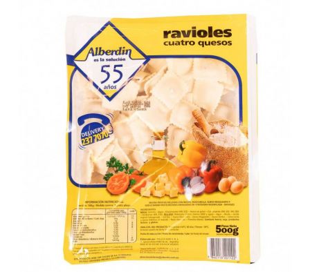 RAVIOLES ALBERDIN CUATRO QUESO 500GR