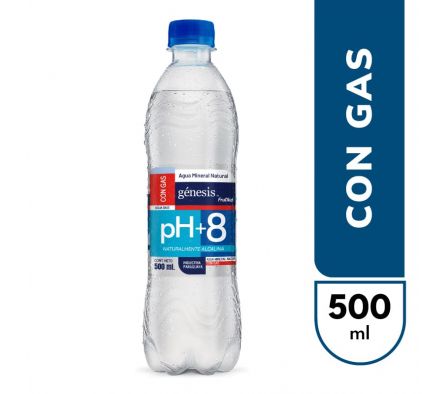 AGUA MINERAL GENESIS CON GAS 500ML