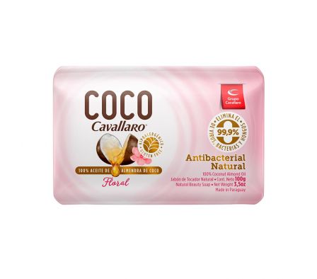 JABON DE TOCADOR CAVALLARO COCO PURO ROSADO 100GR.