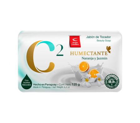 JABON DE TOCADOR C2 HUMEC  125G NARANJA Y JAZMIN