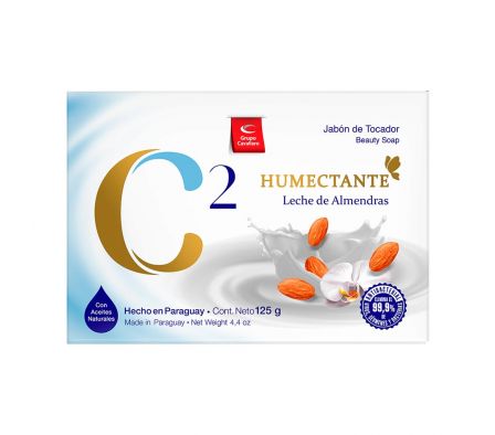 JABON DE TOCADOR C2 HUMEC  125G- LECHE DE ALMENDRA
