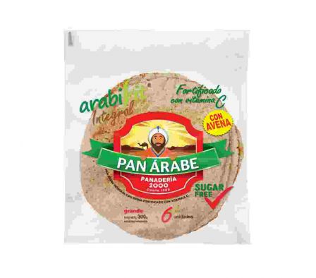 PAN ARABE PANADERIA 2000 INTEGRAL GRANDE X6UNID